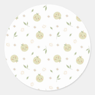 Rond Happy Apples Motif - Sticker