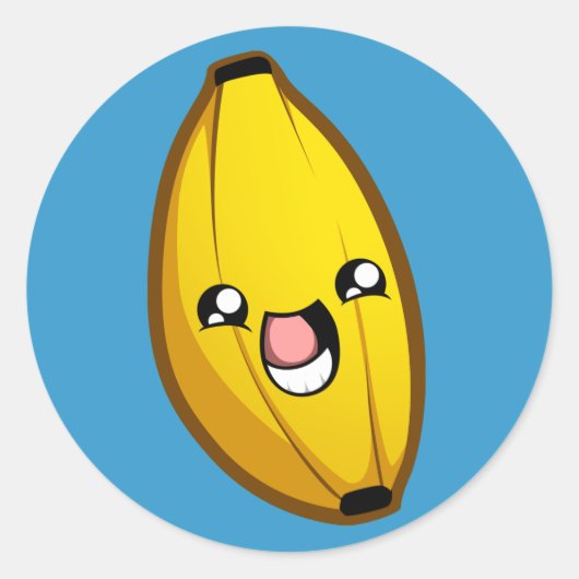 Rond Happy Banana Sticker (Devant)
