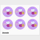 Rond Happy Bee Sticker - grand (Feuille)