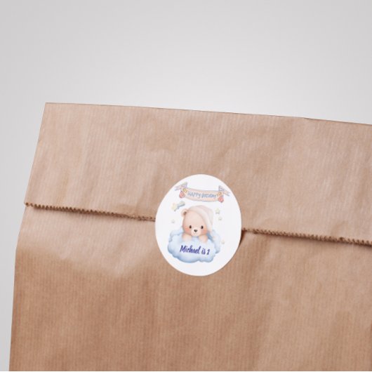 Rond Happy Birthday Personalized Sticker