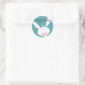 Rond Happy Bunny Classic Round Sticker de Pâques (Sac)