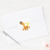 Rond Happy Cartoon Pony Sticker (Enveloppe)