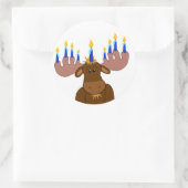 Rond Happy Chanukah Sticker (Sac)