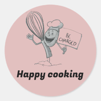 Rond Happy cuisine Sticker