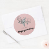 Rond Happy cuisine Sticker (Enveloppe)