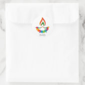 Rond Happy Diwali Classic Round Sticker (Sac)