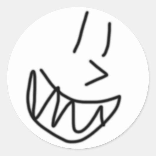Rond Happy Face Sticker (Devant)