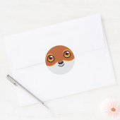 Rond Happy Fox sticker (Enveloppe)