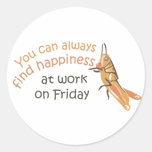 Rond Happy Friday Sticker (Devant)