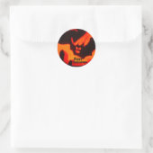 Rond Happy Halloween Bat Sticker (Sac)