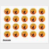 Rond Happy Halloween Crow Sticker (Feuille)