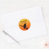 Rond Happy Halloween Crow Sticker (Enveloppe)