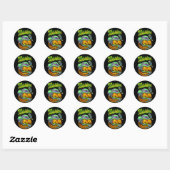 Rond Happy Halloween Déplaisant Sticker JesterKin (Feuille)