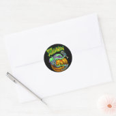 Rond Happy Halloween Déplaisant Sticker JesterKin (Enveloppe)