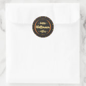 Rond Happy Halloween Night Party sticker (Sac)
