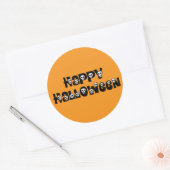 Rond Happy Halloween Skulls Sticker (Enveloppe)