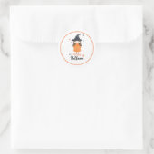 Rond Happy Halloween sorcier Favoriser Sticker (Sac)