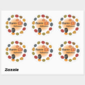 Rond Happy Halloween Sticker (Feuille)