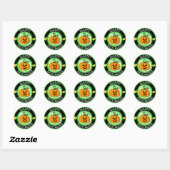 Rond Happy Halloween Sticker Citrouille & Candy (Feuille)
