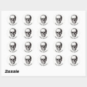 Rond Happy Halloween Sticker crâne (Feuille)