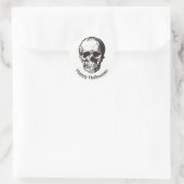 Rond Happy Halloween Sticker crâne (Sac)