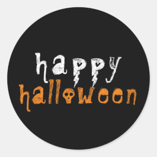 Rond Happy Halloween Sticker Éffrayant