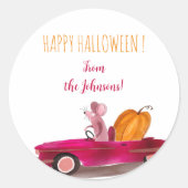 Rond Happy Halloween Sticker pour les sacs bonbons et b (Devant)