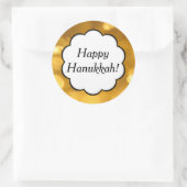 Rond Happy Hanoukka - Sticker en or (Sac)