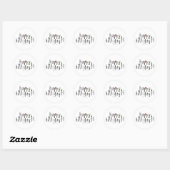 Rond Happy Holiday Classic Round Sticker (Feuille)