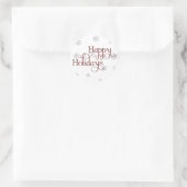 Rond Happy Holidays Snowflake Sticker (Sac)