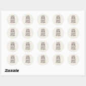 Rond Happy Holidays Vacances Essentials Sticker (Feuille)
