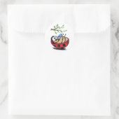 Rond Happy Little Ladybug avec Phone Funny Sticker (Sac)