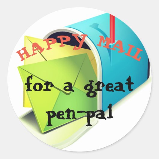 Rond Happy Mail Pen Sticker Sticker (Devant)
