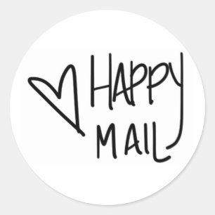 Rond Happy mail sticker