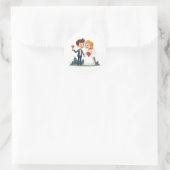 Rond Happy Mariage Sticker (Sac)