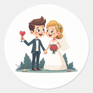 Rond Happy Mariage Sticker