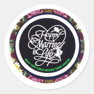 Rond Happy Married Life Sticker