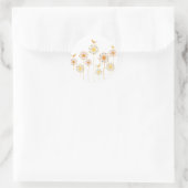 Rond Happy Orange BIrds Custom Round Sticker (Sac)