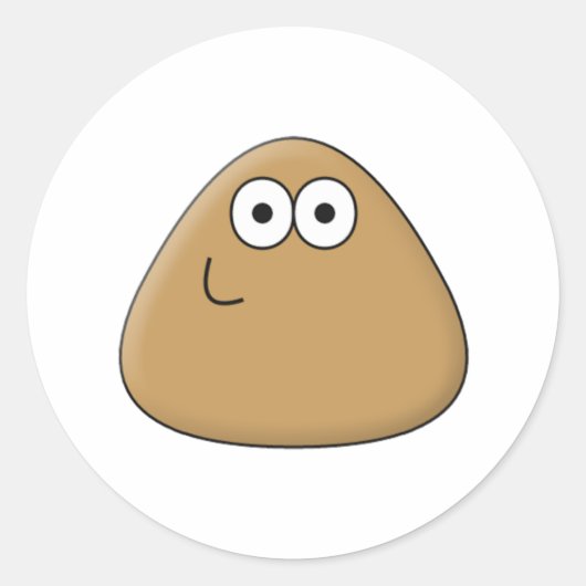Rond Happy Pou - Sticker (Devant)