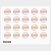 Rond HAPPY PURIM Classy Bake Shop Sticker blanc (Feuille)