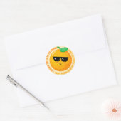 Rond Happy Purim Orange vous Glad Round Sticker (Enveloppe)