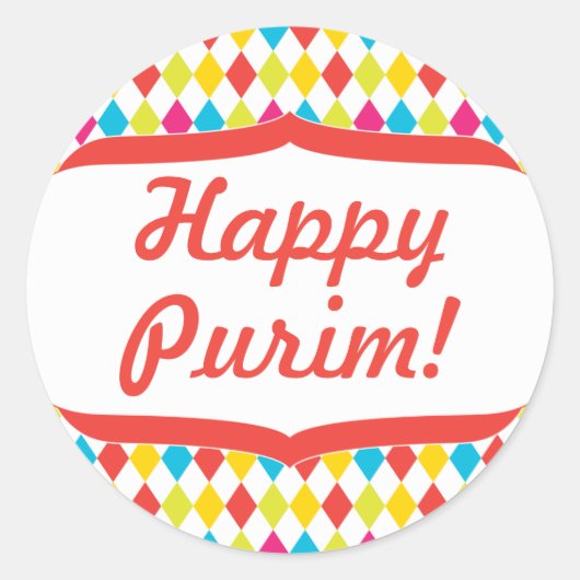 Rond Happy purim Sticker (Devant)