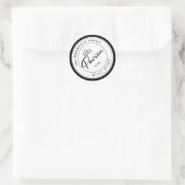 Rond Happy Purim Sticker de script personnalisé (Sac)