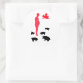 Rond Happy Repas Sticker végétarien La Ferme (Sac)