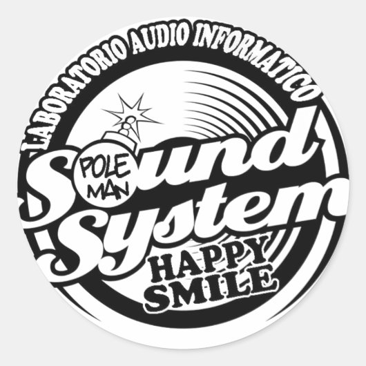 Rond Happy Smile Sticker (Devant)