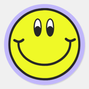 Rond Happy Smiling Face Emoji Round Sticker