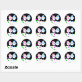 Rond Happy Snowman Round Sticker (Feuille)