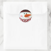 Rond Happy Snowman Sticker (Sac)