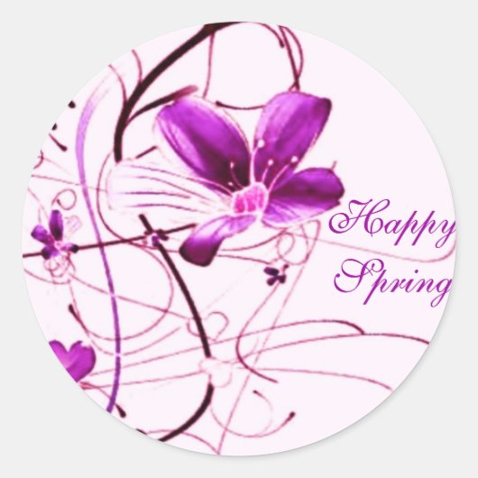 Rond Happy Spring 2 Sticker (Devant)