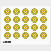 Rond Happy spring sticker (Feuille)